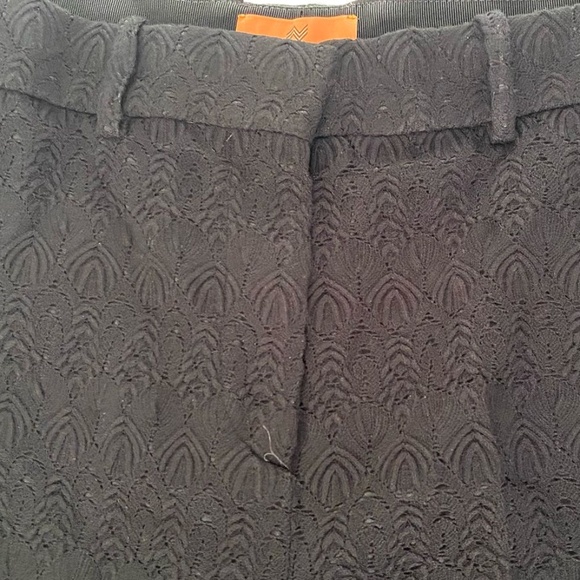 MISSONI Black Chevron Pattern Zip Front Trousers - Size US6 - MSRP $695.00 BNWT - Picture 4 of 7